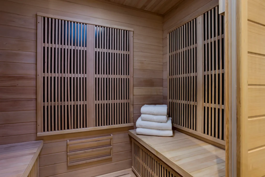 spa chalet rental with sauna