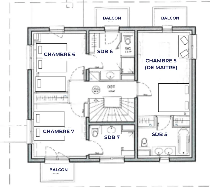 plan chalet du Bois Melay niveau 3