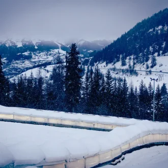 Skiing and much more winter activities 4 Village La Roche La Plagne piste Bobsleigh