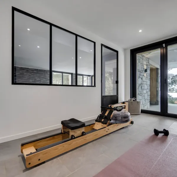 luxury ski chalet rental with gym and spa